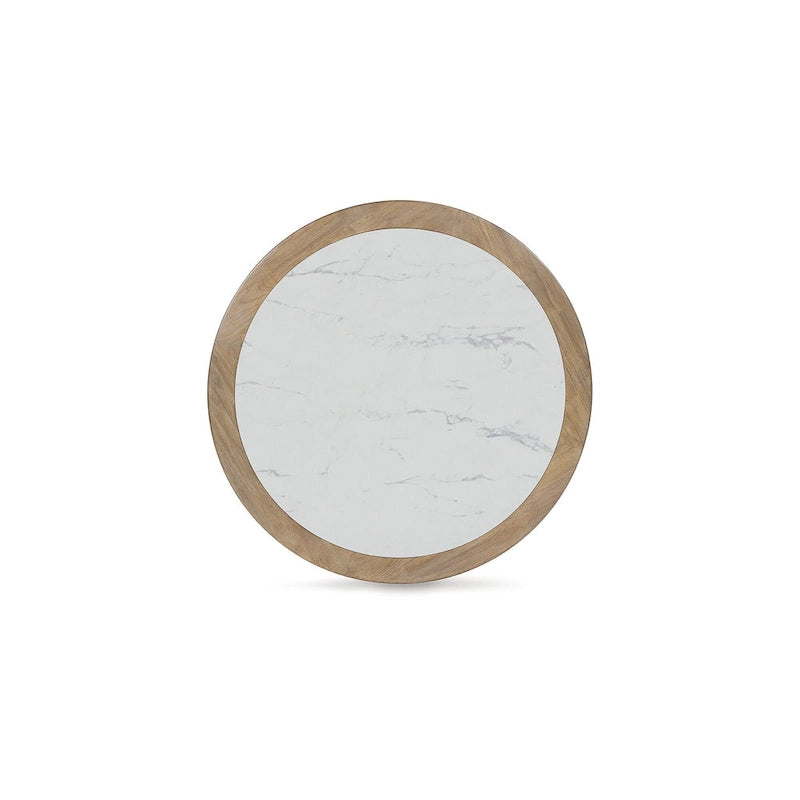 Light Brown/White Coffee Table - 42 W x 42 D x 17.5 H