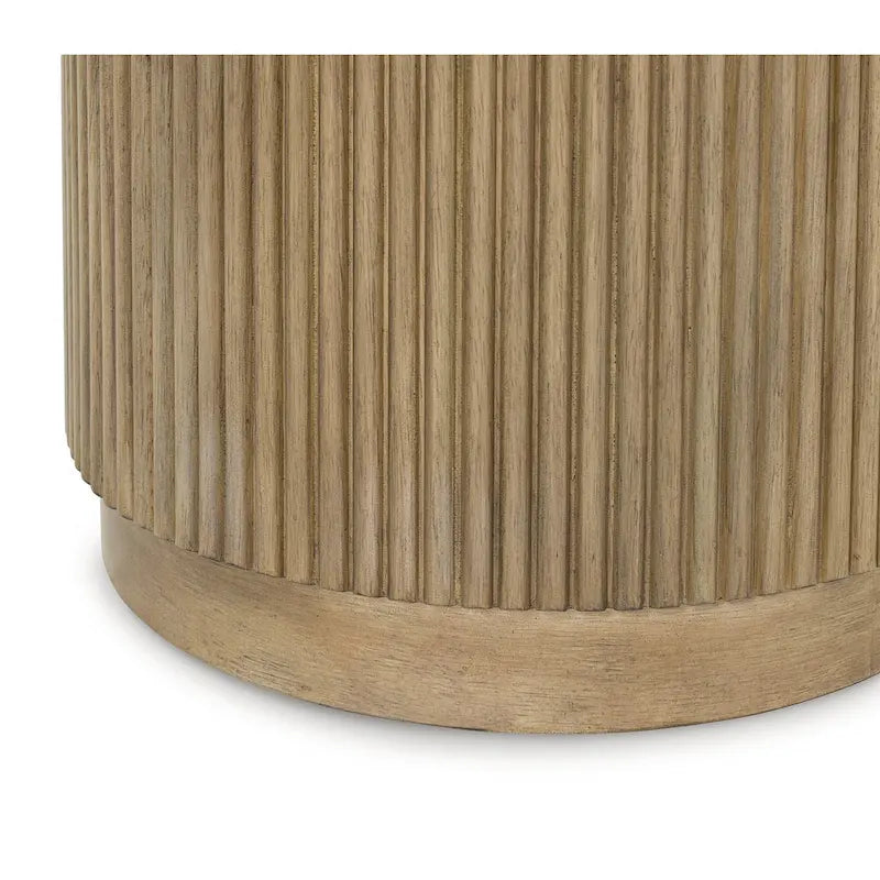 Light Brown/White Coffee Table - 42 W x 42 D x 17.5 H