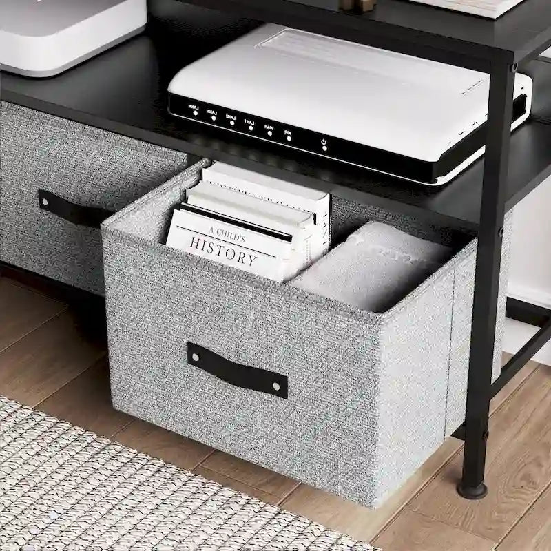 TV Stand and Dresser with Fabric Drawers - 42 Inches