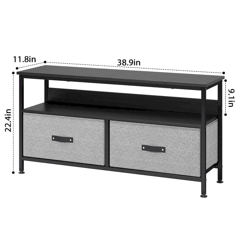 TV Stand and Dresser with Fabric Drawers - 42 Inches