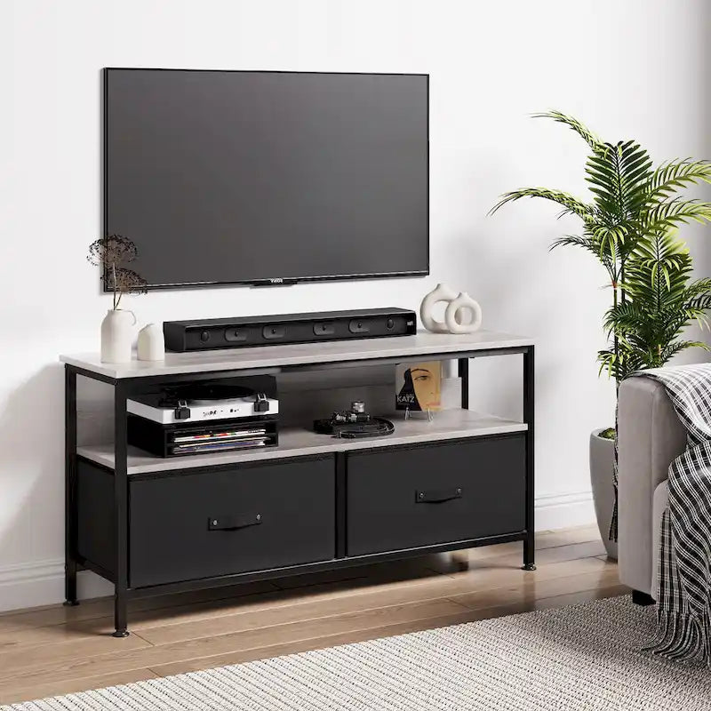 TV Stand and Dresser with Fabric Drawers - 42 Inches