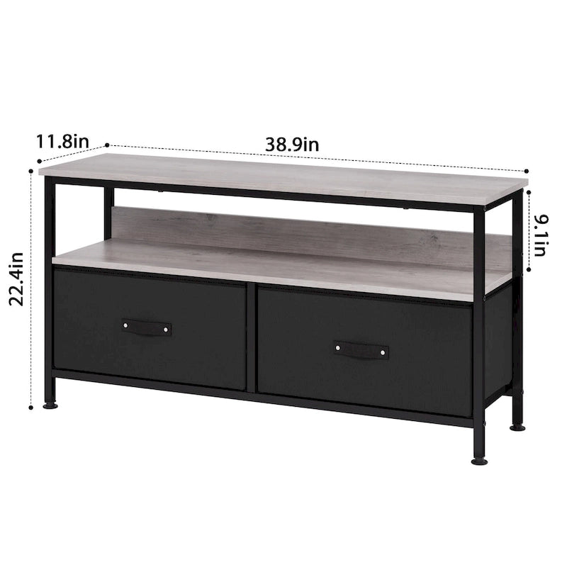 TV Stand and Dresser with Fabric Drawers - 42 Inches