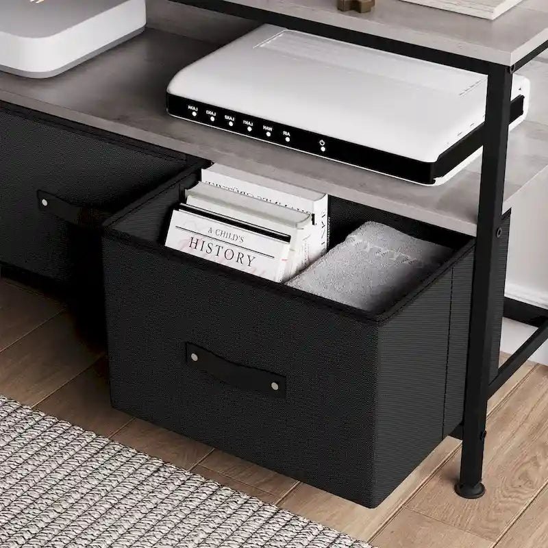 TV Stand and Dresser with Fabric Drawers - 42 Inches
