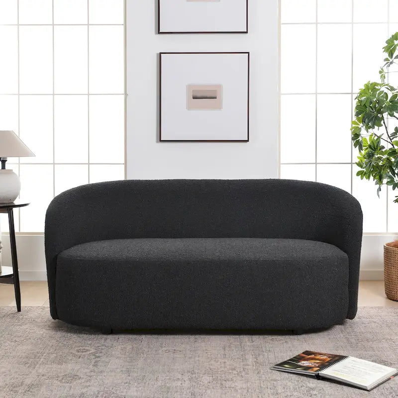 Upholstered Loveseat Boucle Sofa Couch, 68W
