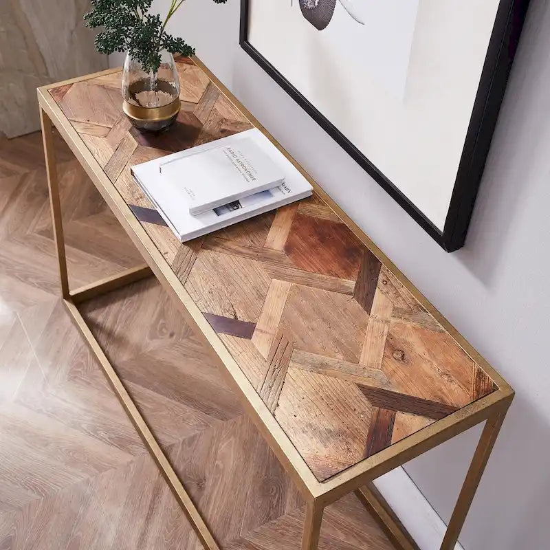 Modern Reclaimed Wood Console Table