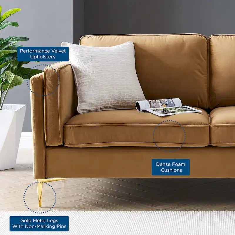 Performance Velvet Sofa