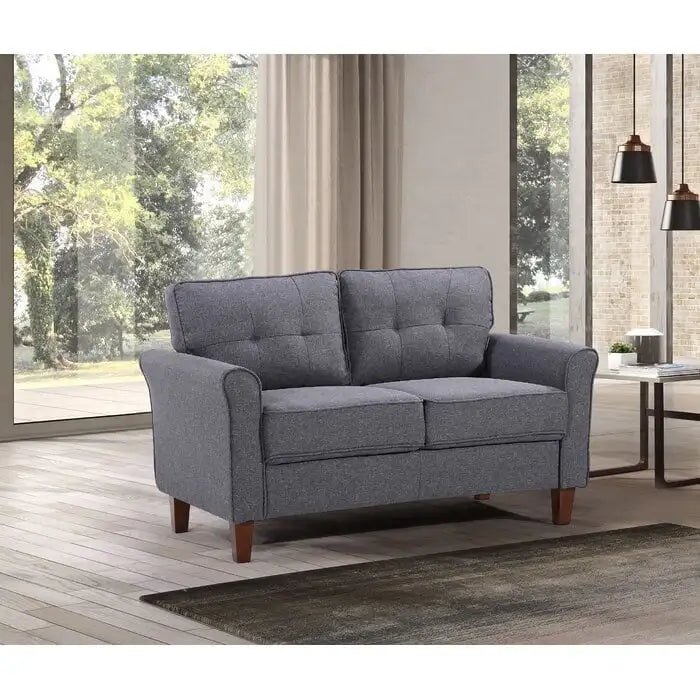 54.5" Linen Flared Arm Loveseat
