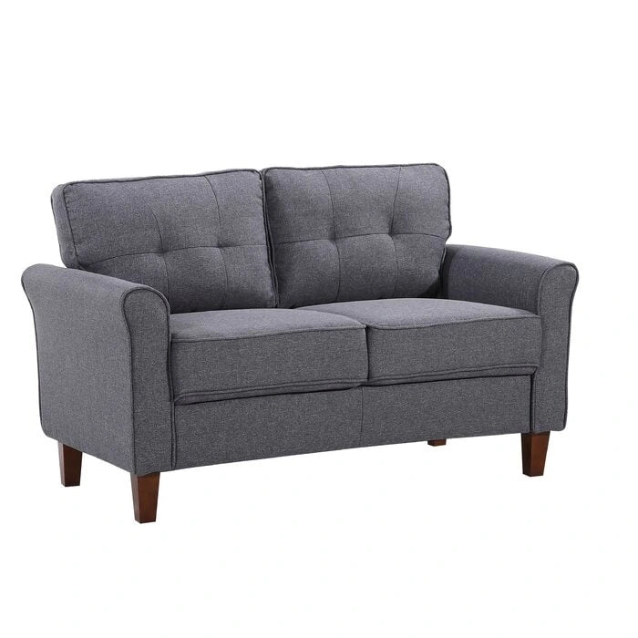 54.5" Linen Flared Arm Loveseat