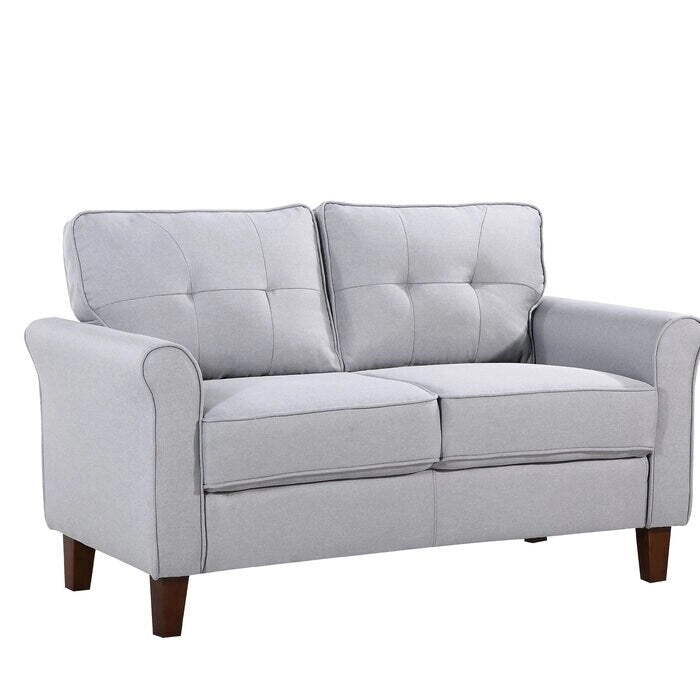 54.5" Linen Flared Arm Loveseat