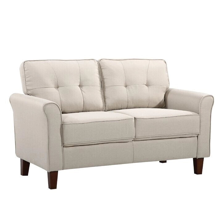 54.5" Linen Flared Arm Loveseat