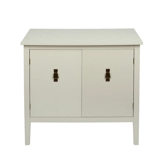 2-Door Wooden Storage Cabinet with Vintage Style
