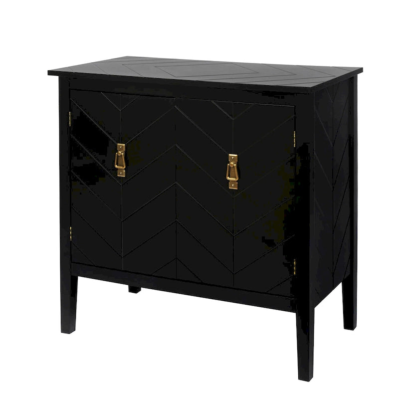 2-Door Wooden Storage Cabinet with Vintage Style