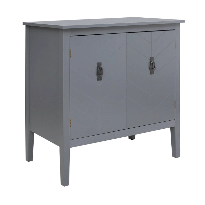 2-Door Wooden Storage Cabinet with Vintage Style