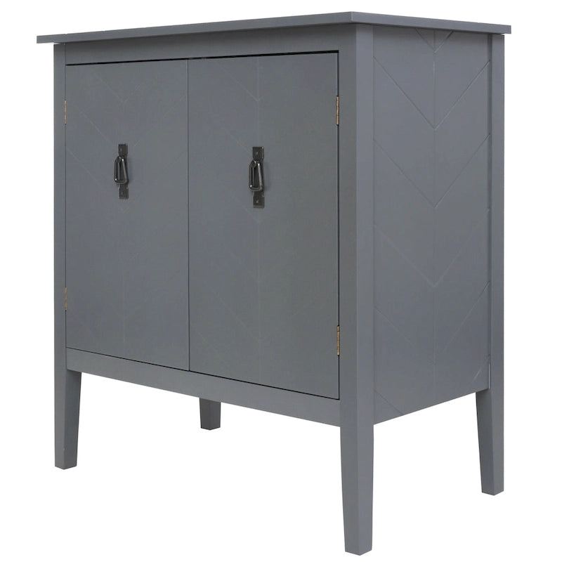 2-Door Wooden Storage Cabinet with Vintage Style