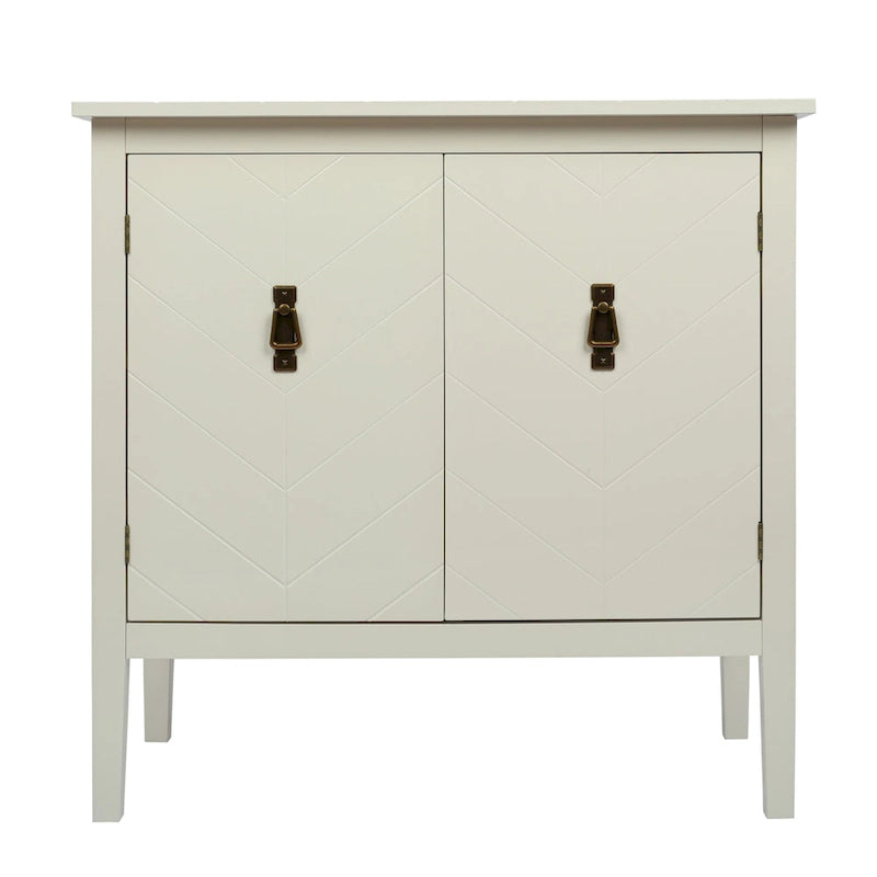 2-Door Wooden Storage Cabinet with Vintage Style