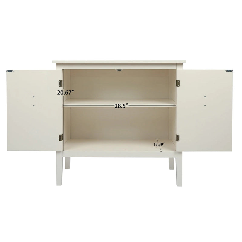 2-Door Wooden Storage Cabinet with Vintage Style