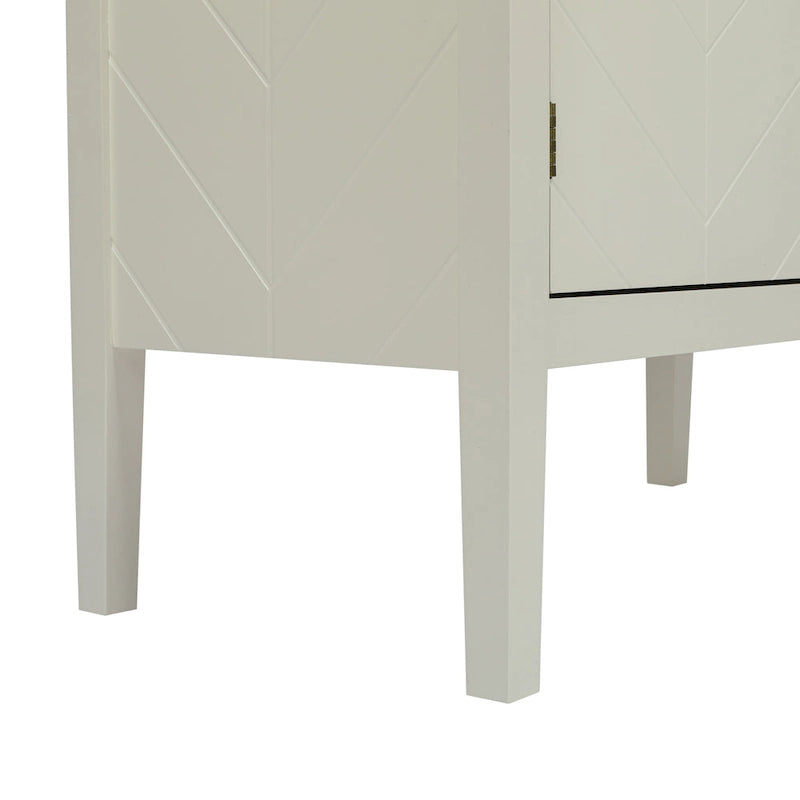 2-Door Wooden Storage Cabinet with Vintage Style