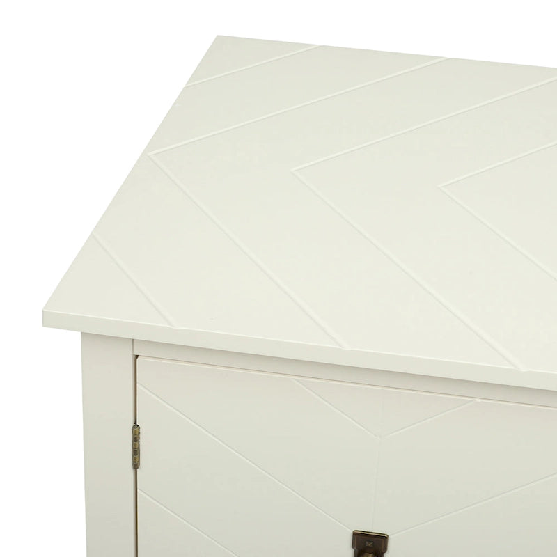2-Door Wooden Storage Cabinet with Vintage Style