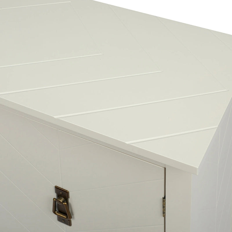 2-Door Wooden Storage Cabinet with Vintage Style