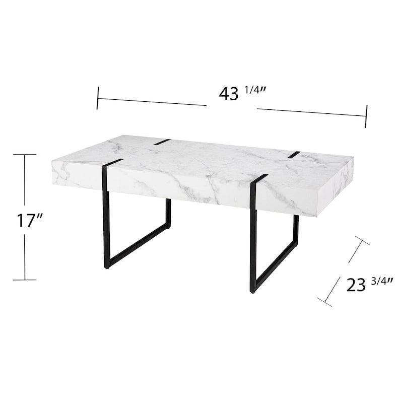 Modern Faux Marble Coffee Table