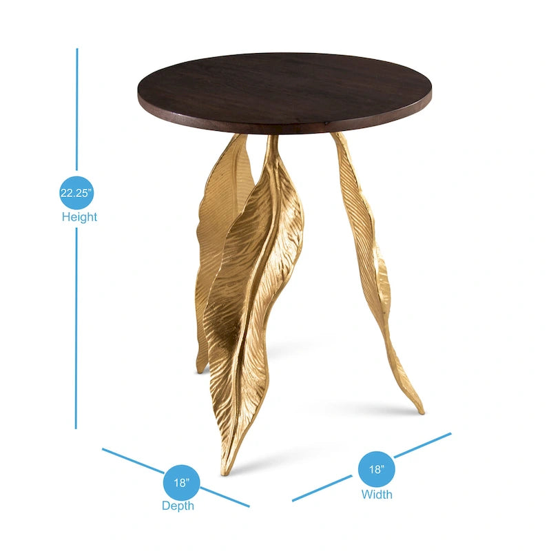 Walnut Mango Wood Accent Table