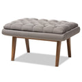 Mid-Century Upholstered Ottoman