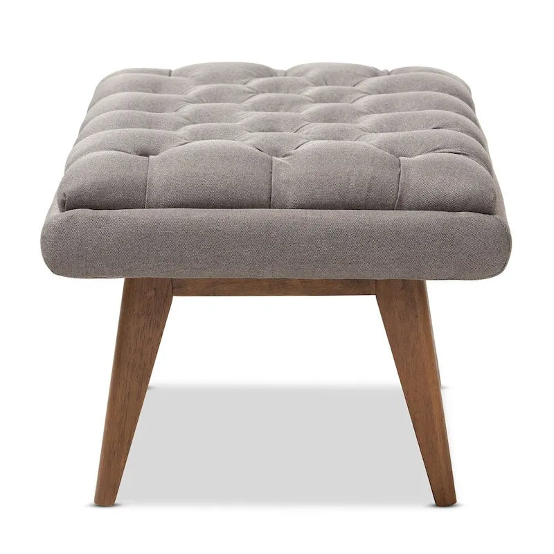 Mid-Century Upholstered Ottoman