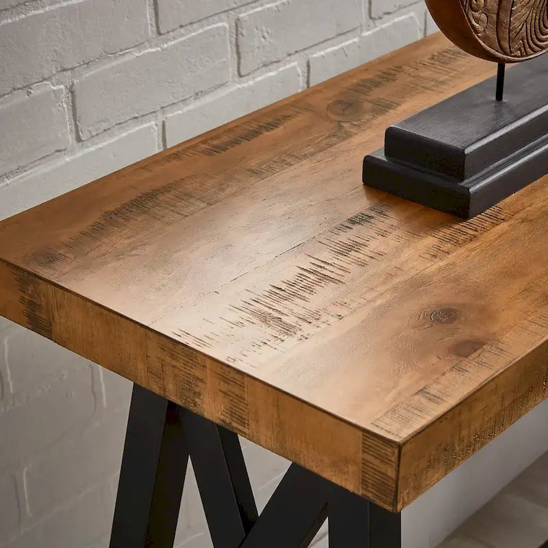 Rustic X-Base Sofa Entryway Table