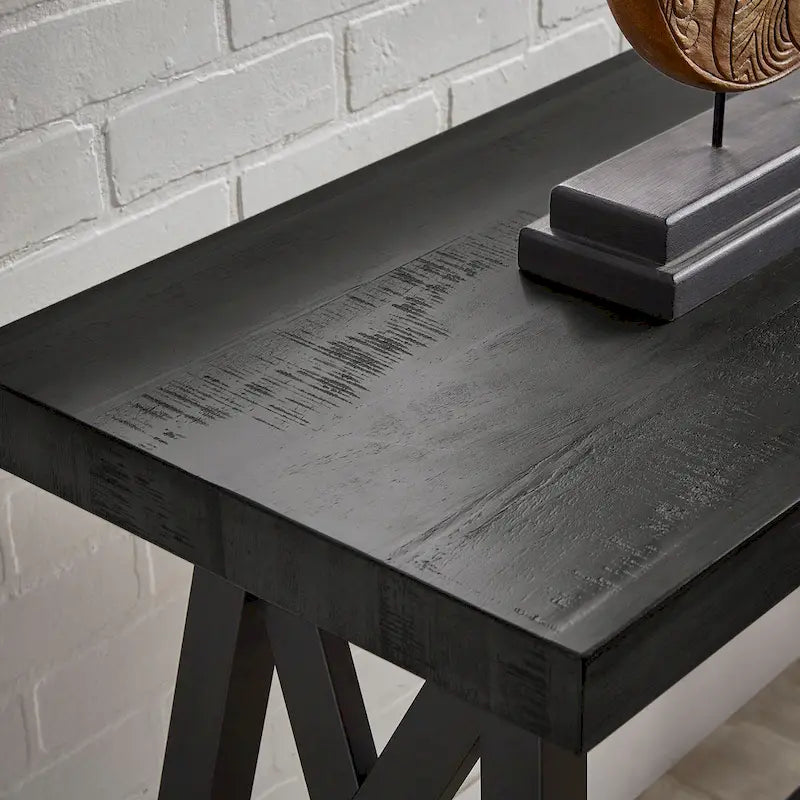 Rustic X-Base Sofa Entryway Table