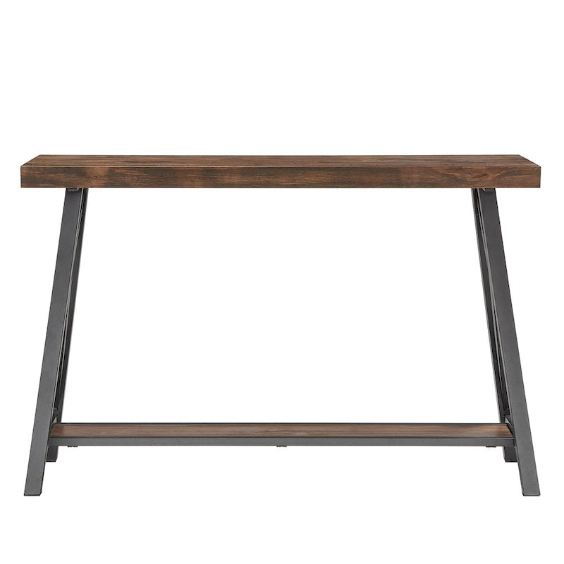 Rustic X-Base Sofa Entryway Table