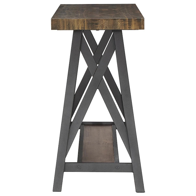 Rustic X-Base Sofa Entryway Table