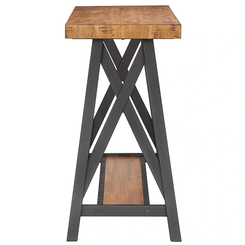 Rustic X-Base Sofa Entryway Table