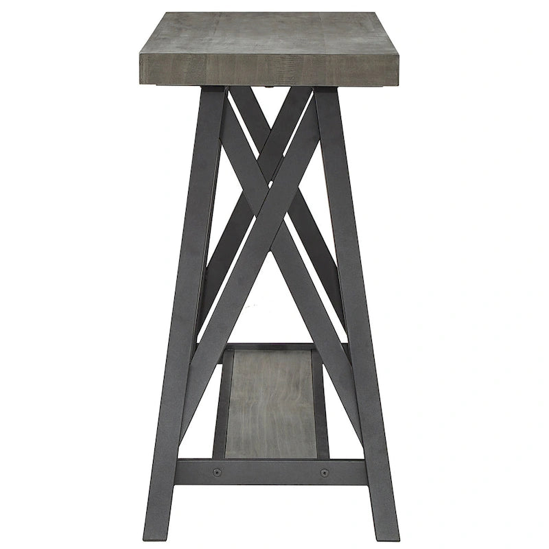 Rustic X-Base Sofa Entryway Table
