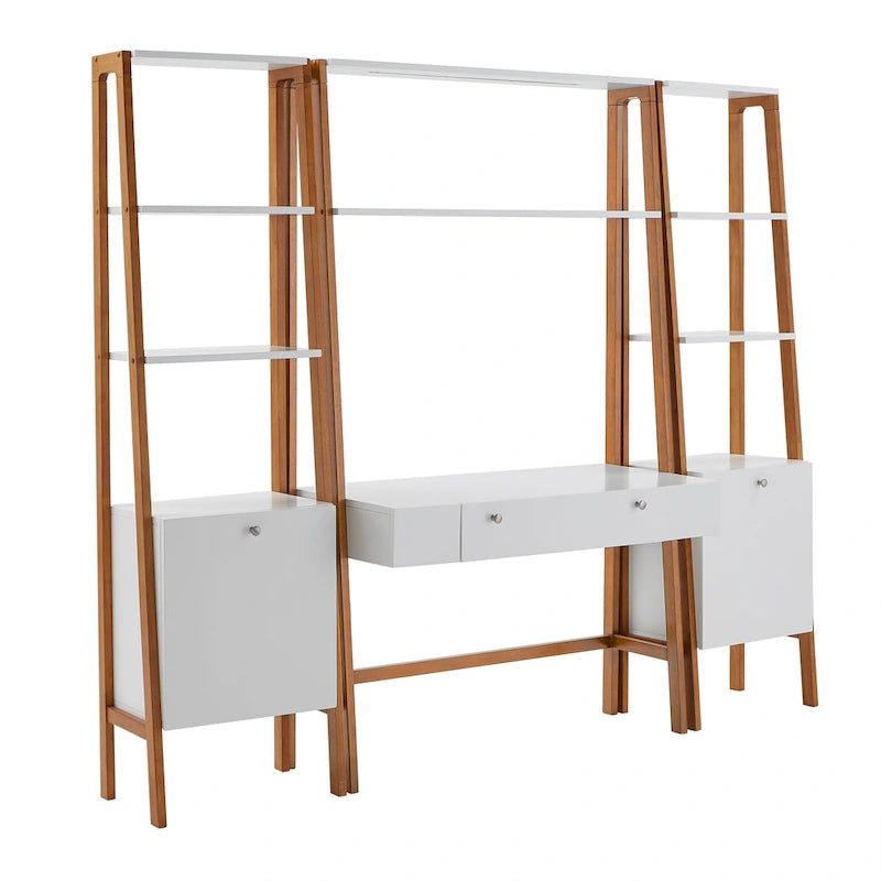 46 Wide Leaning Ladder Desk with Bookcase Option
