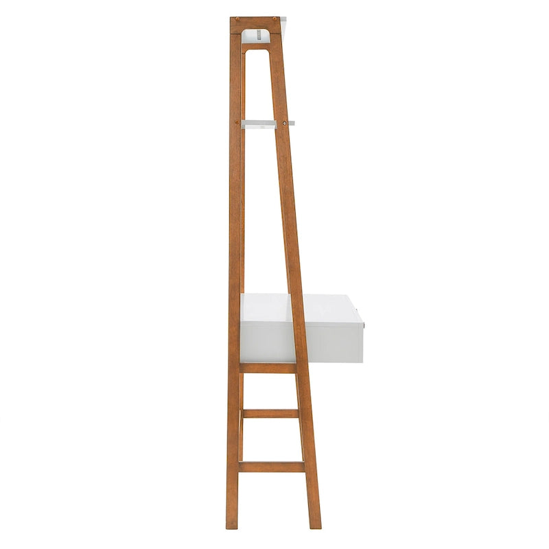 46 Wide Leaning Ladder Desk with Bookcase Option
