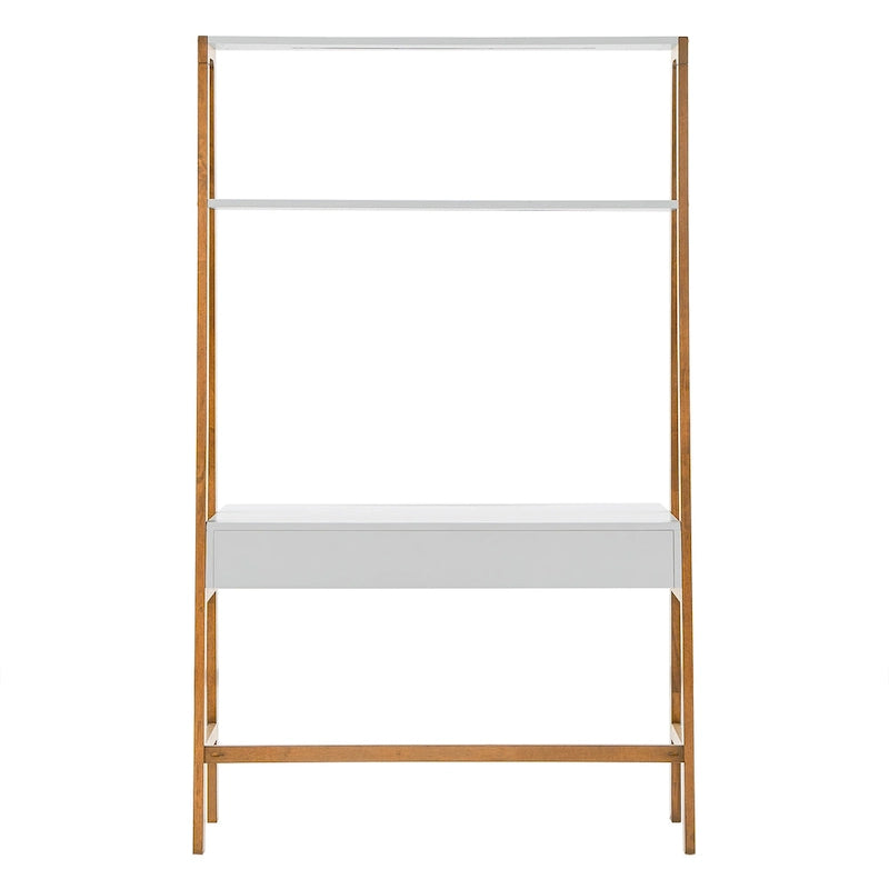 46 Wide Leaning Ladder Desk with Bookcase Option