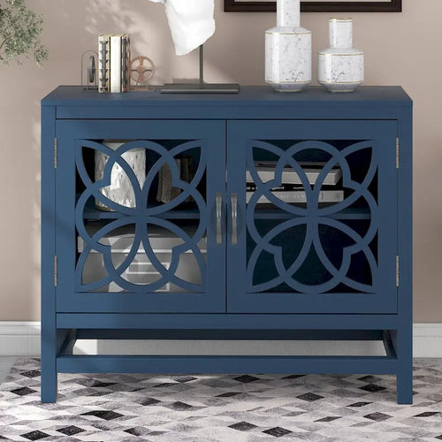 Accent Buffet Sideboard Storage Cabinet with Doors and Adjustable Shelf