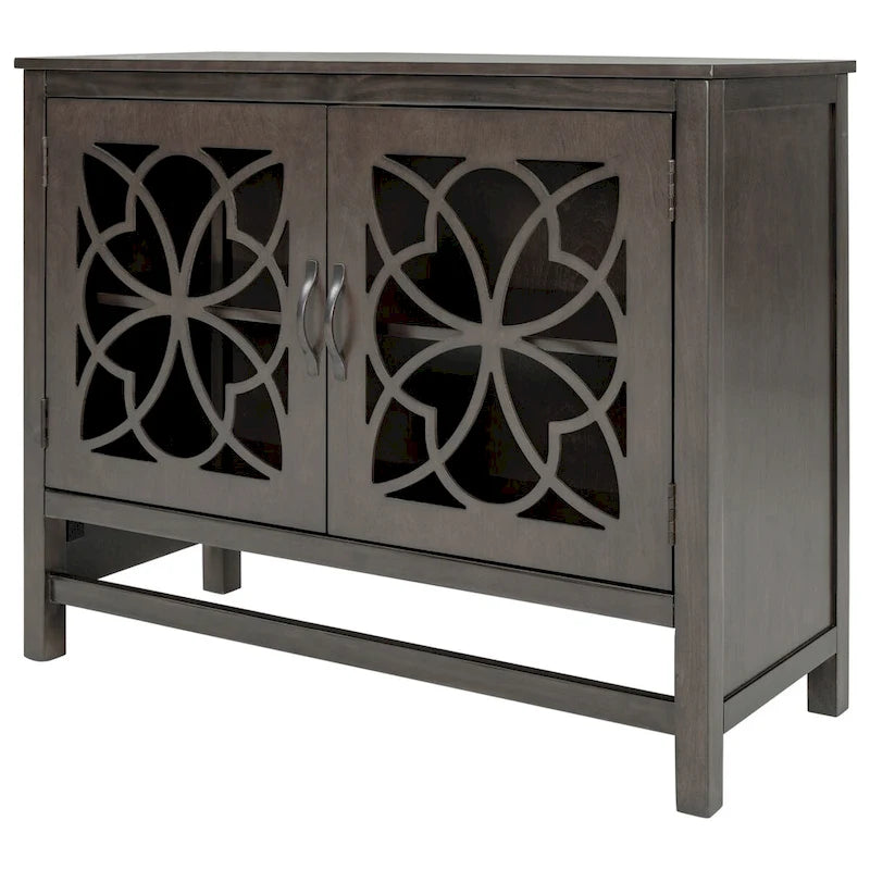 Accent Buffet Sideboard Storage Cabinet with Doors and Adjustable Shelf