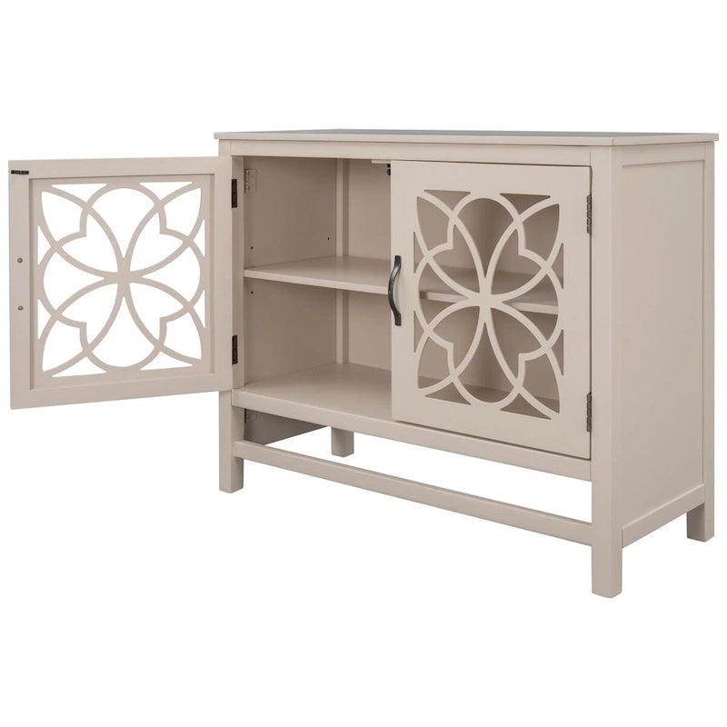 Accent Buffet Sideboard Storage Cabinet with Doors and Adjustable Shelf