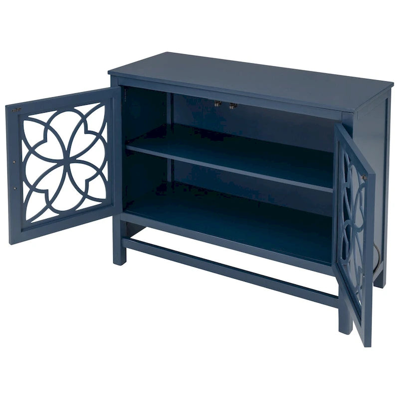 Accent Buffet Sideboard Storage Cabinet with Doors and Adjustable Shelf