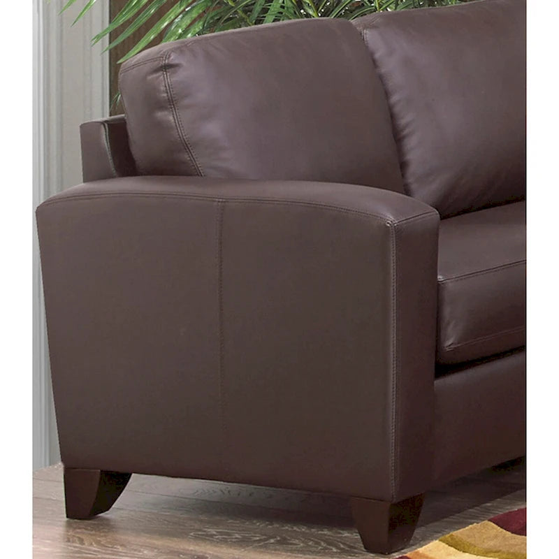 Italian Top Grain Leather Transitional Sofa