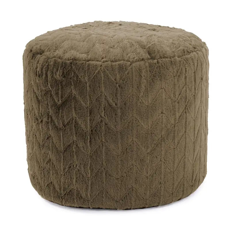 Tall Pouf Angora Moss