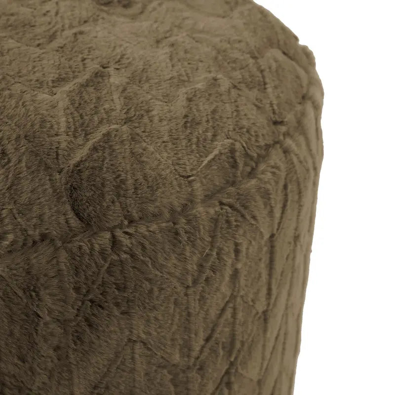 Tall Pouf Angora Moss