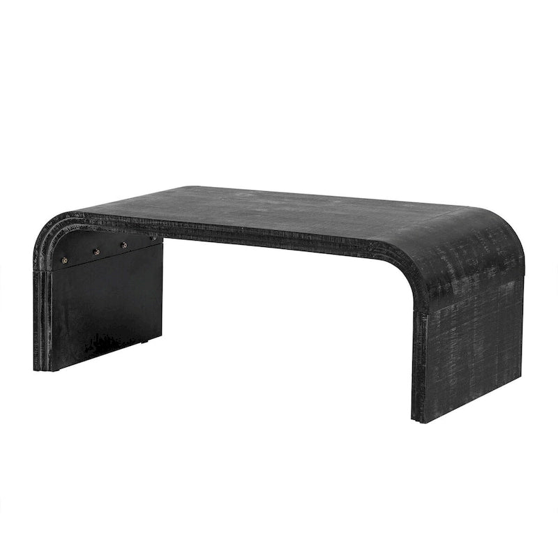 Minimalist Coffee Table with Curved Art Deco Design