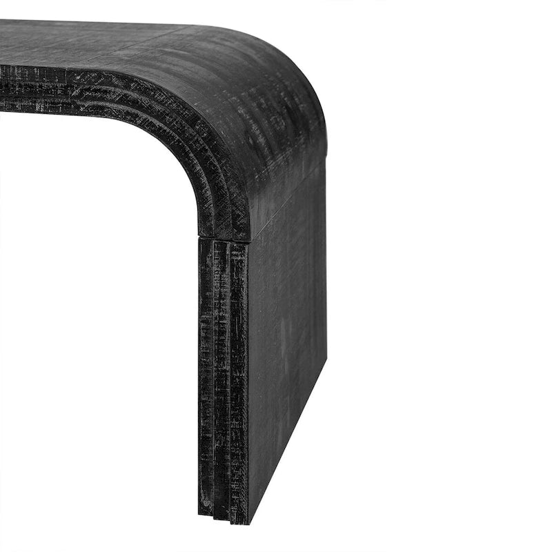 Minimalist Coffee Table with Curved Art Deco Design