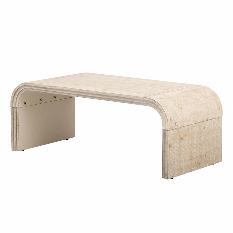 Minimalist Coffee Table with Curved Art Deco Design