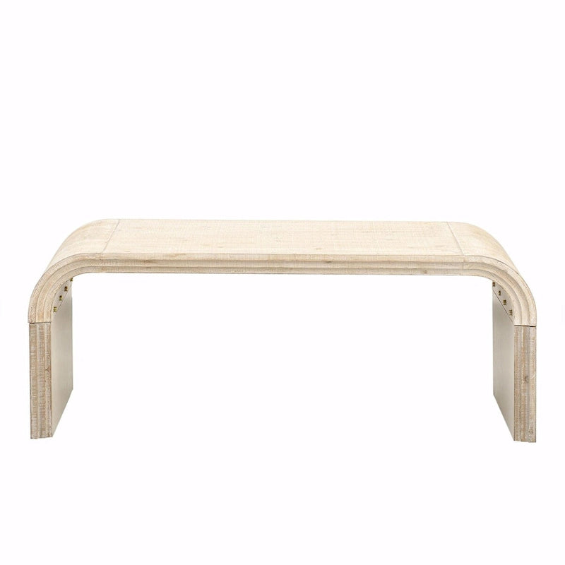 Minimalist Coffee Table with Curved Art Deco Design