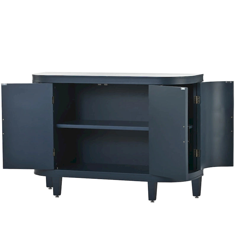 Accent Storage Cabinet Sideboard with Antique Pattern Doors