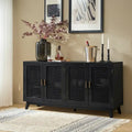 Contemporary 58" Wide Sideboard with Solid Wood Legs