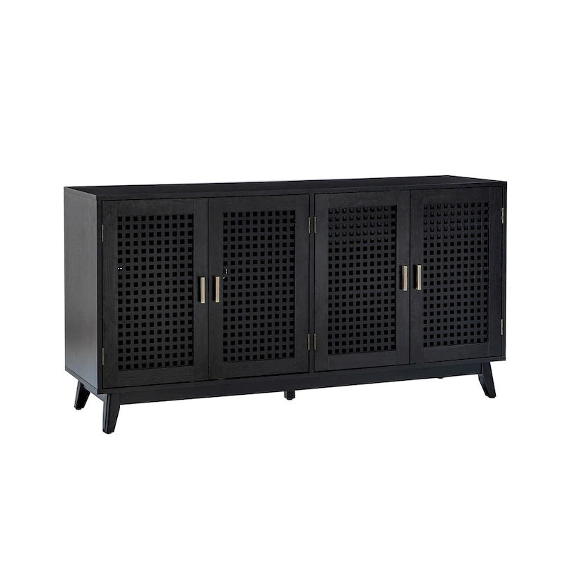 Contemporary 58" Wide Sideboard with Solid Wood Legs